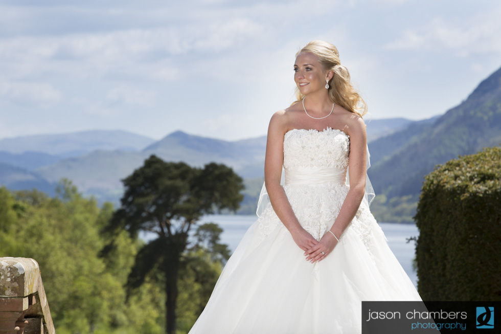 Bride at Armathwaite Hall Wedding Venue