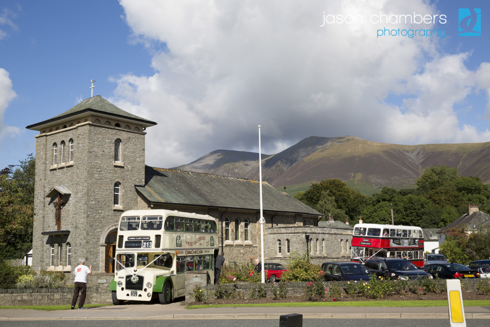 Church in Keswick with Skiddaw