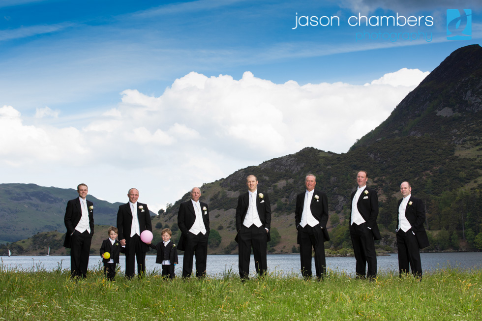 Groom and boys at the wedding