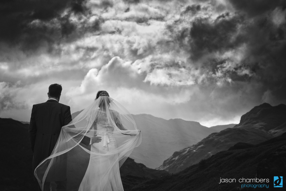 Langdale Pikes and the Bride and Groom