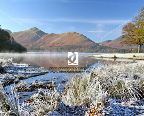 Frozen Derwent Water