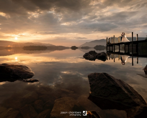 Derwentwater Sunset Wedding Photograph
