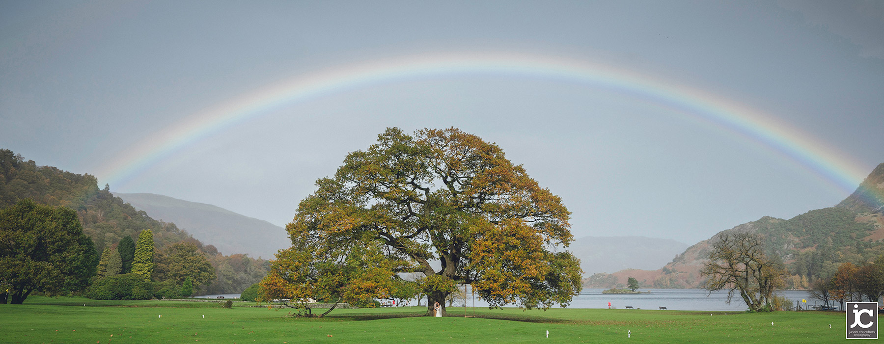 Rainbow wedding photographs
