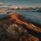 Lake District snow capped mountains